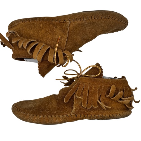 Taos Footwear Brown Suede Moccasins - 10.5” heel to toe - US W 10.5 / M 9.5 - Picture 5 of 11